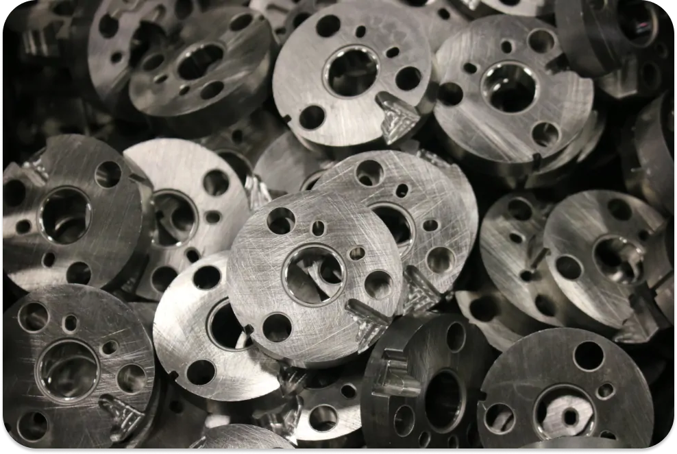 powder metallurgy parts stacked together
